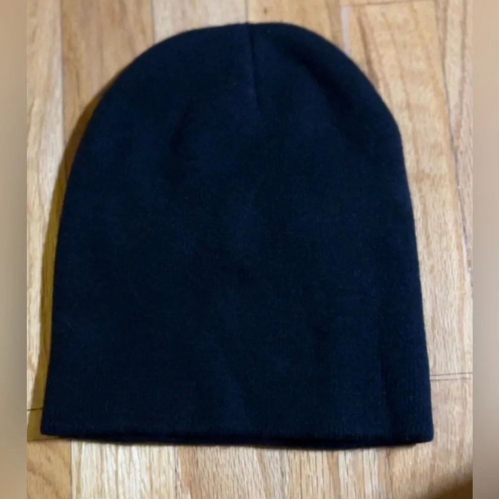 Among‎ Us Black Knit Beanie Hat Blue Crewmate Appliqué Patch Gamer Cap One Size